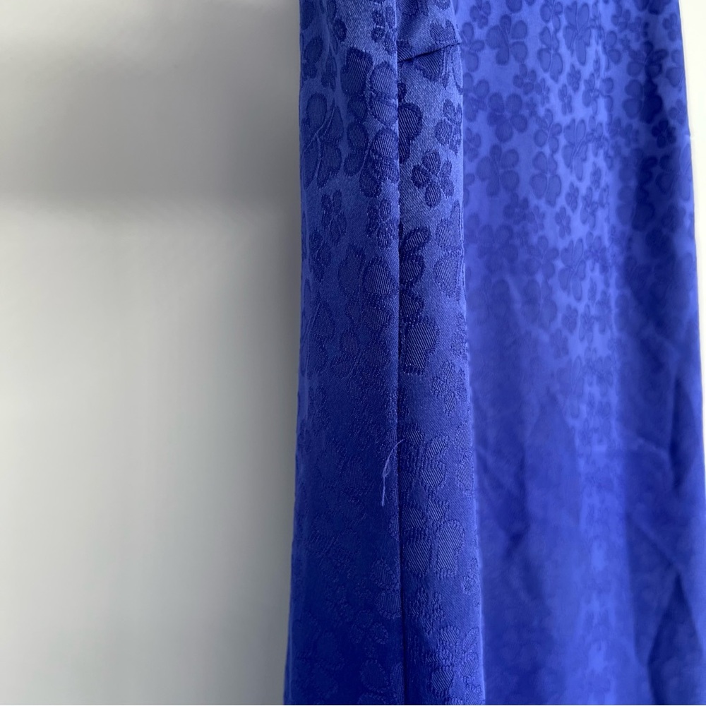 NWT Abbey Glass Lydia Dress Sleeveless Trapeze Jacquard Swing Electric Blue S - Picture 6 of 16